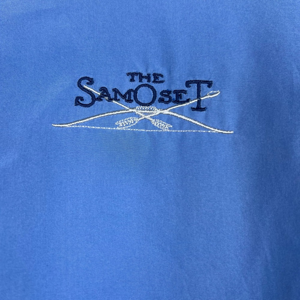 Vintage Bobby Chan Silk Windbreaker Men Pullover Samoset Golf Jacket Blue Small - Picture 3 of 13